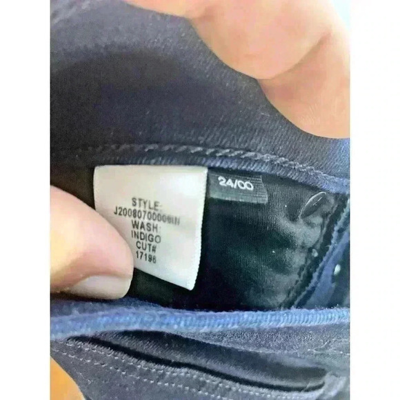 Veronica Beard Debbie Ankle Skinny High Rise Jeans 24 Stretch Button Fly Indigo - Picture 11 of 14